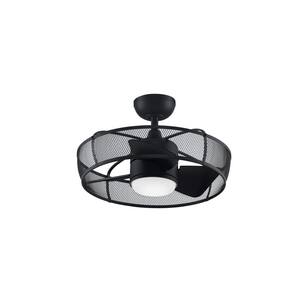 Henry 20 in. Integrated LED Indoor/Outdoor Black Ceiling Fan with Opal Frosted Glass Light Kit and Remote Control
