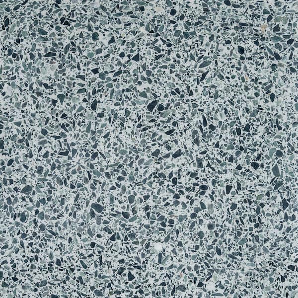 Terraforma 24 in. x 24 in. Honed Forest Green and White Marble Terrazzo Wall and Floor Tile (7.75 sq. ft./Case)-2 Pack