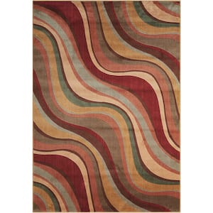 Somerset Multicolor 4 ft. x 6 ft. Floral Contemporary Area Rug