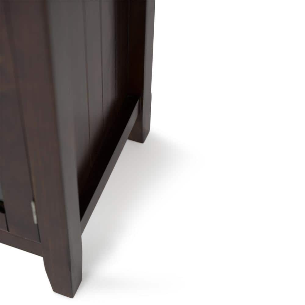 Acadian 39" Brunette Brown Solid Wood Medium Storage Cabinet