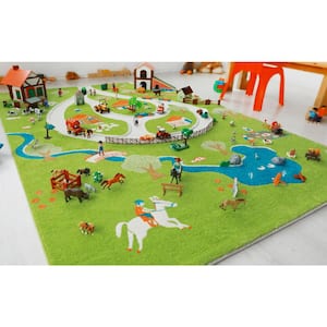 Farm 3D 5 ft. x 7 ft. 3D Soft and Cozy Non-Toxic Polypropylene Play Area Rug for Kids Bedroom or Playroom