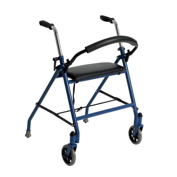 Drive 2-Wheeled Walker with Seat in Blue