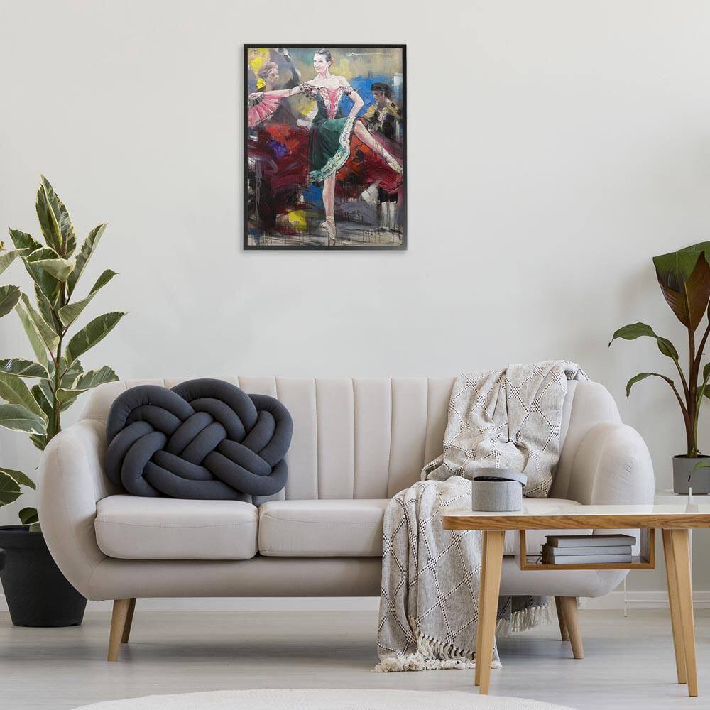 Classic Ballerina on Stage by Lucille Lee Black Framed People Giclee Art Print 30 in. x 24 in. price history on PriceWatchPro