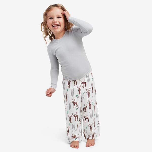 The Company Store Company Cotton Family Flannel Unisex Toddler 2T Winter White Pajama Set
