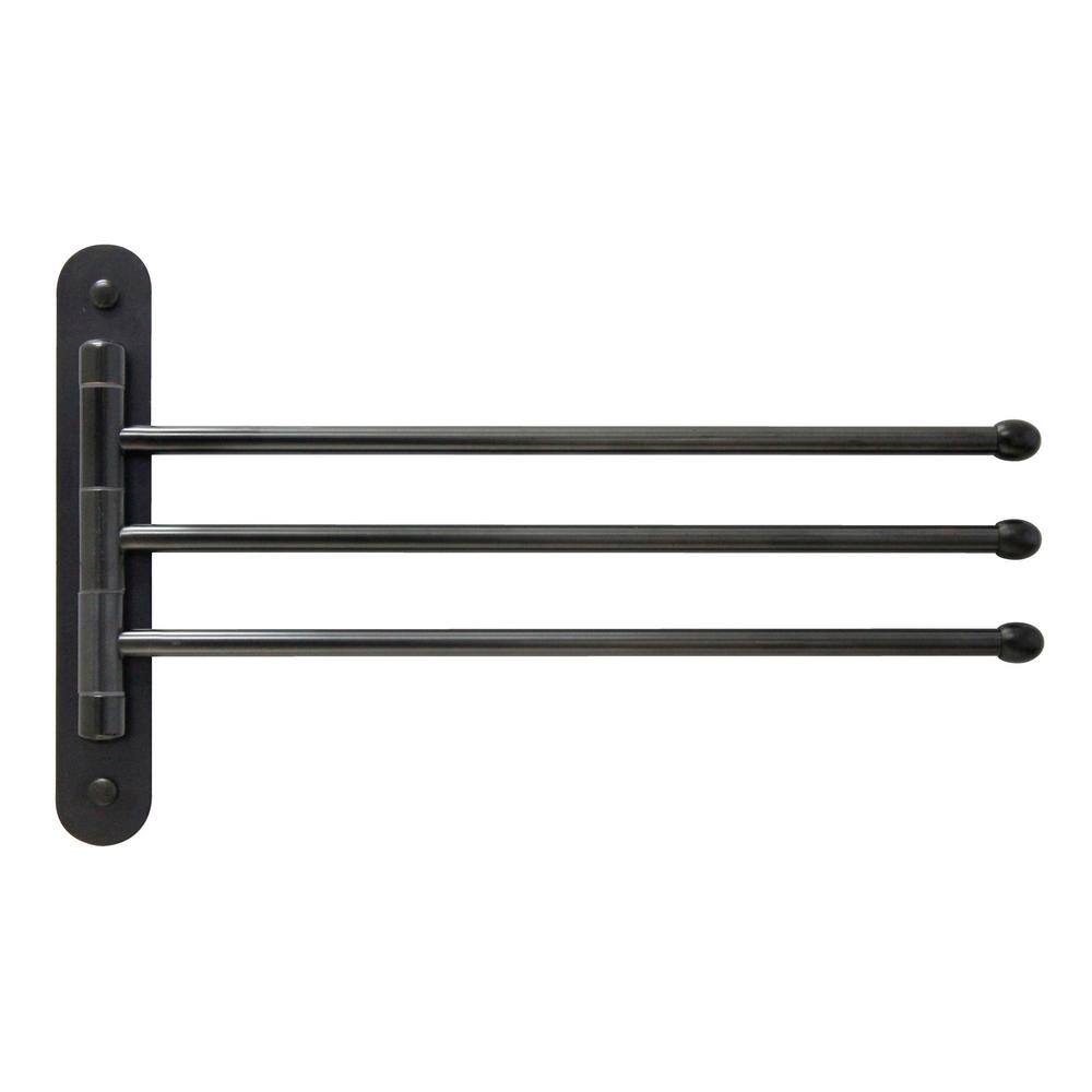 15'' Oil Rubbed Bronze Stainless Steel Triple Swing Towel Bar