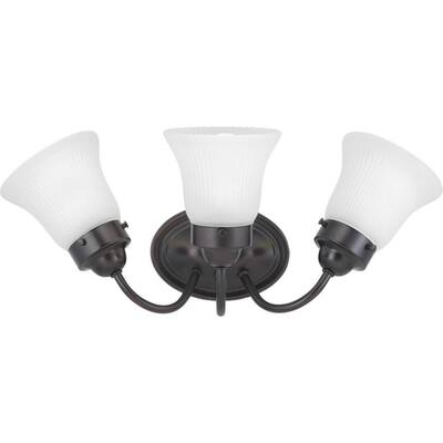 Progress Lighting Fluted Glass Collection 1-Light Polished Chrome ...