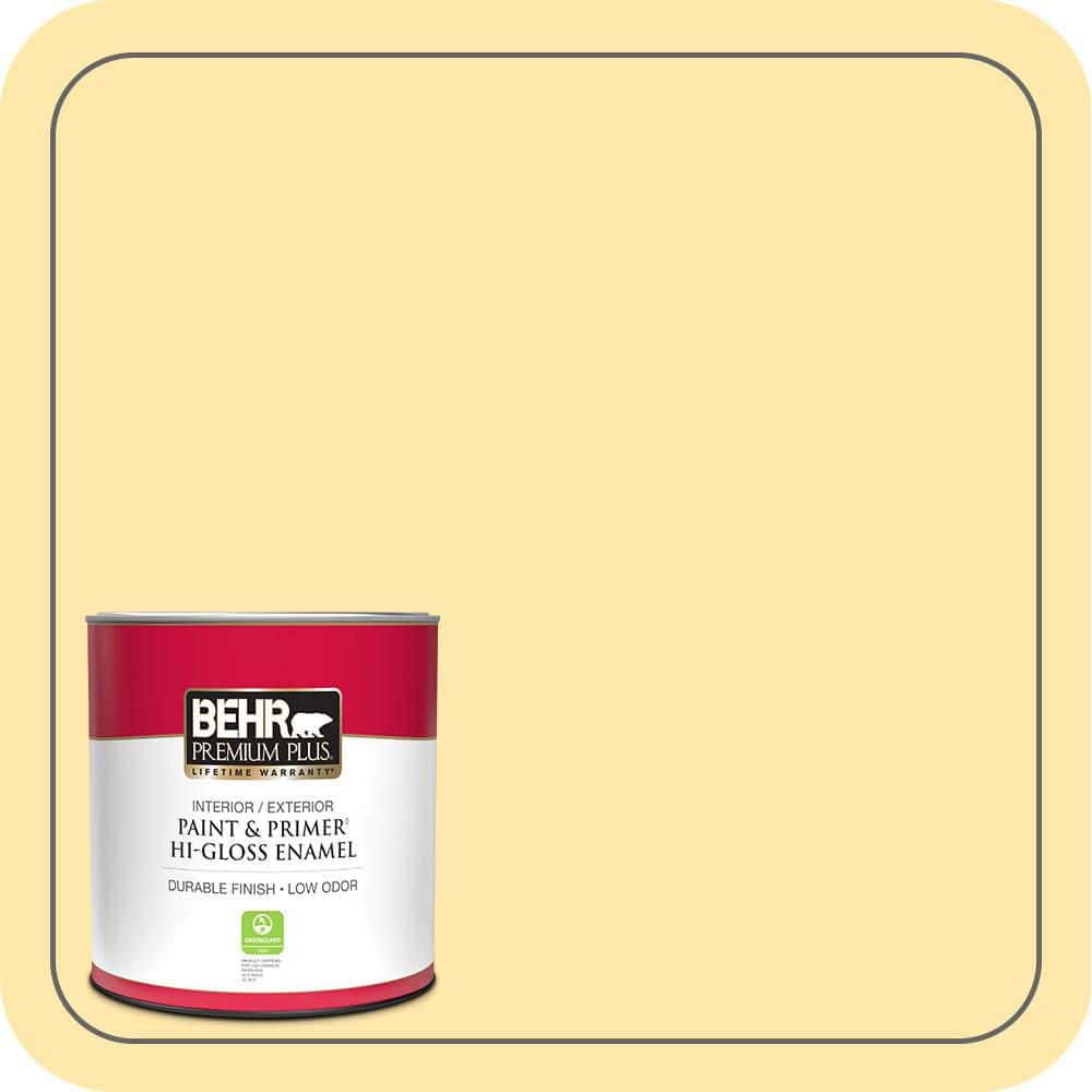 1 qt. #PPH-02 Corn Hi-Gloss Enamel Interior/Exterior Paint & Primer product image for price tracking
