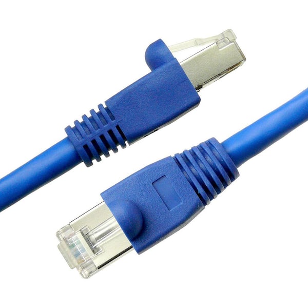 NTW 3 ft. Cat6a Snagless Shielded (STP) Network Patch Cable, Blue