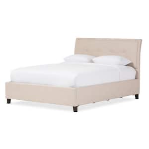 Lea Beige Queen Upholstered Bed