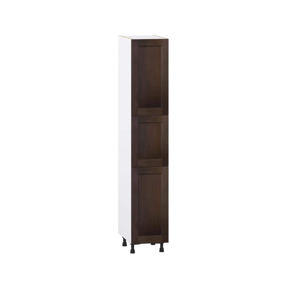 Georgetown 15 in. W x 24 in. D x 84.5 in. H Assembled Pantry Kitchen Cabinet in Chestnut with 4-Shelves price history on PriceWatchPro