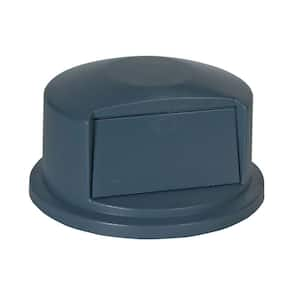 Gray Round Plastic Trash Can Lid For Brute 32 gal.