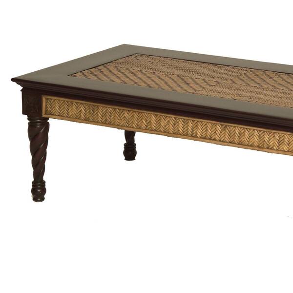 Padma S Plantation Trinidad 27 In Natural Antique Standard Rectangular Hardwood Coffee Table T110 The Home Depot - Plantation Coffee Table