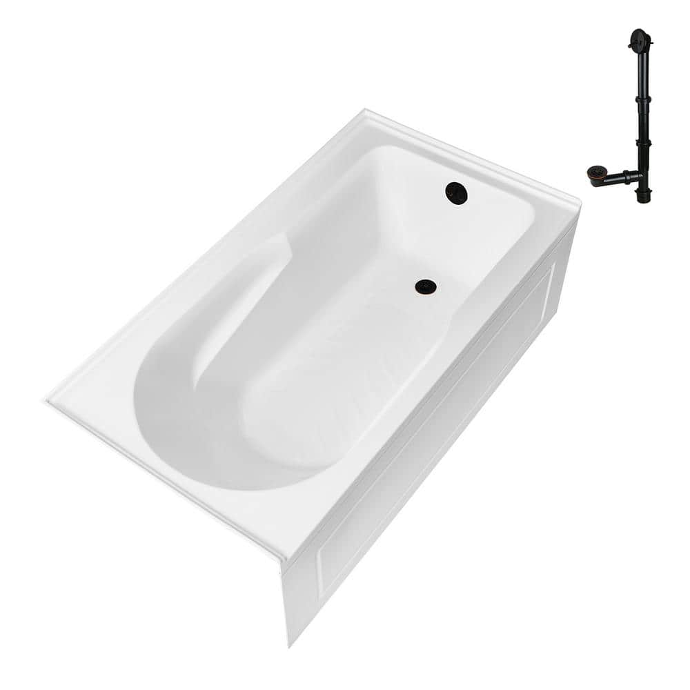 GA-309-20-ORB 60 in. x 32 in. Acrylic Right-Hand Drain Alcove Bathtub in Glossy White, Drain in Matte Oil Rubbed Bronze price history on PriceWatchPro