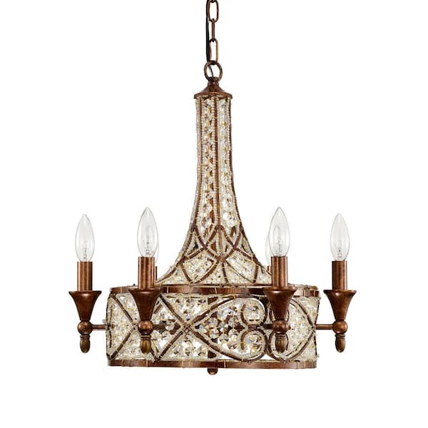 Warehouse of Tiffany Kimo 18.9 in. 6-Light Indoor Brushed Bronze