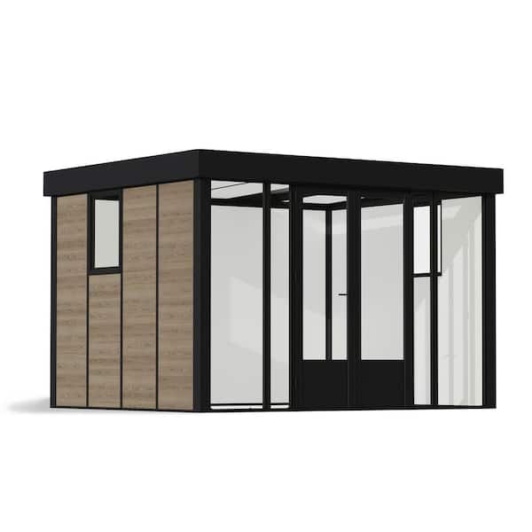 Copenhagen 9 ft. x 11.5 ft. Black Studio Shed and Backyard Office