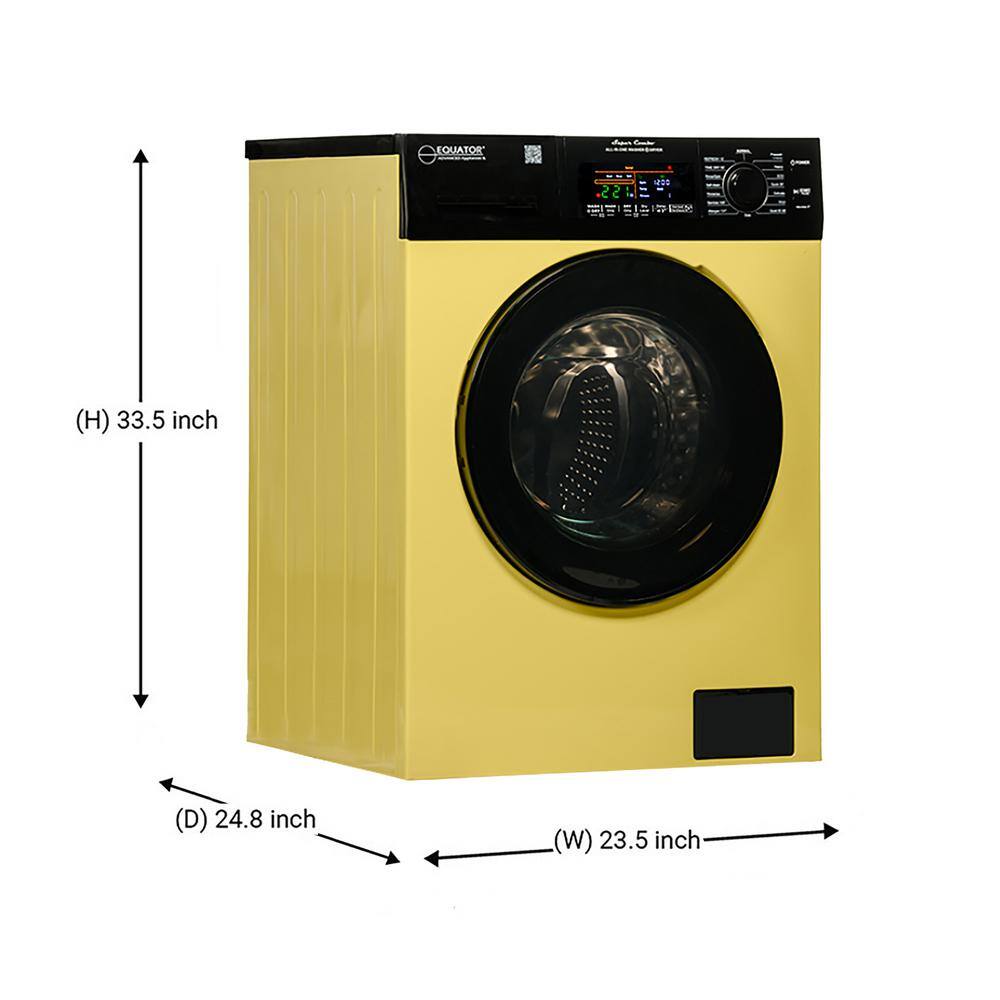 Equator Yellow and Black Smart Electric Washer Dryer Combo