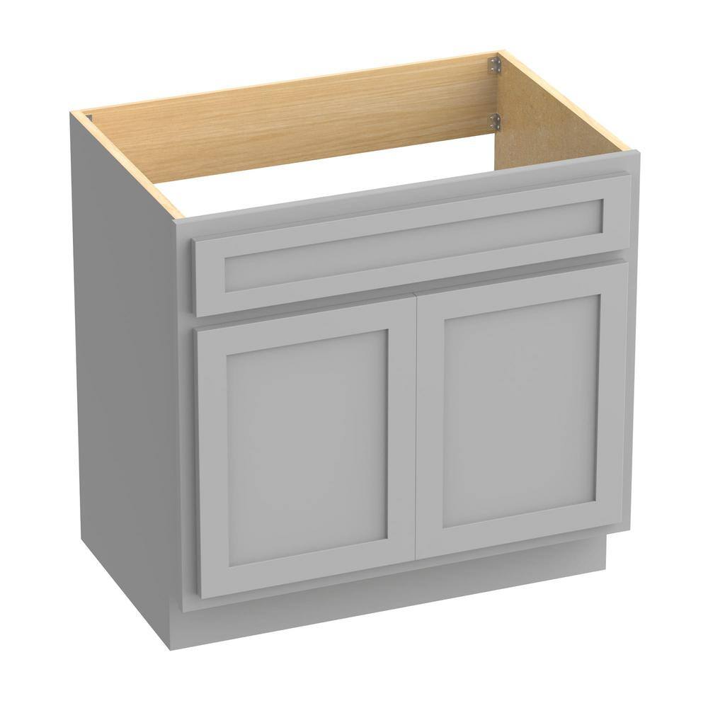 Gray Engineered Wood Shaker Style Bathroom Vanity Cabinet, 39" x 21" x 32.5"