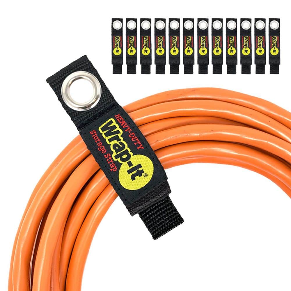 7 in. Black Heavy-Duty Hanging Hook and Loop Straps with Grommet (12-Pack) price history on PriceWatchPro