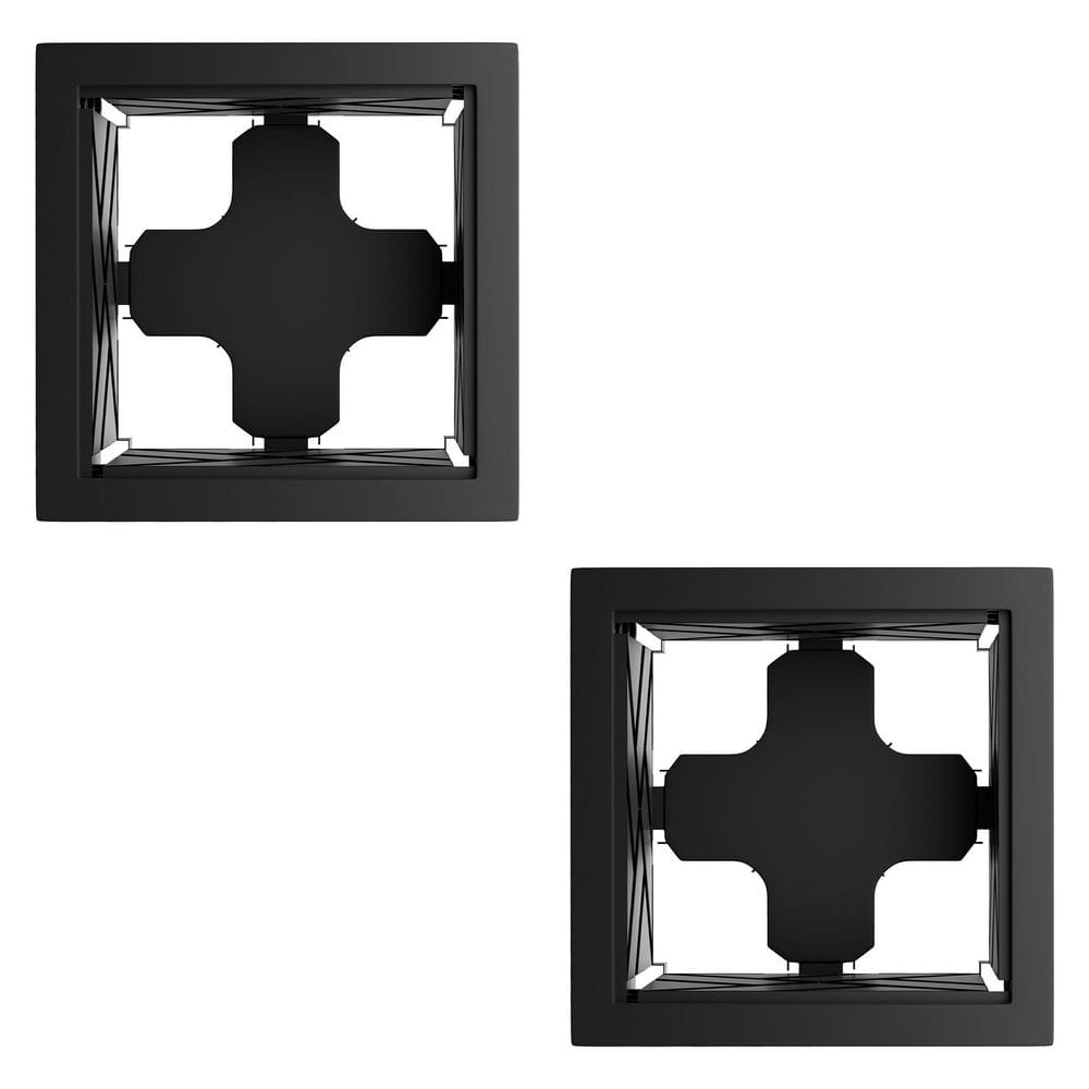 Black Square Farmhouse Outdoor Wall-Mount Planter Box Set