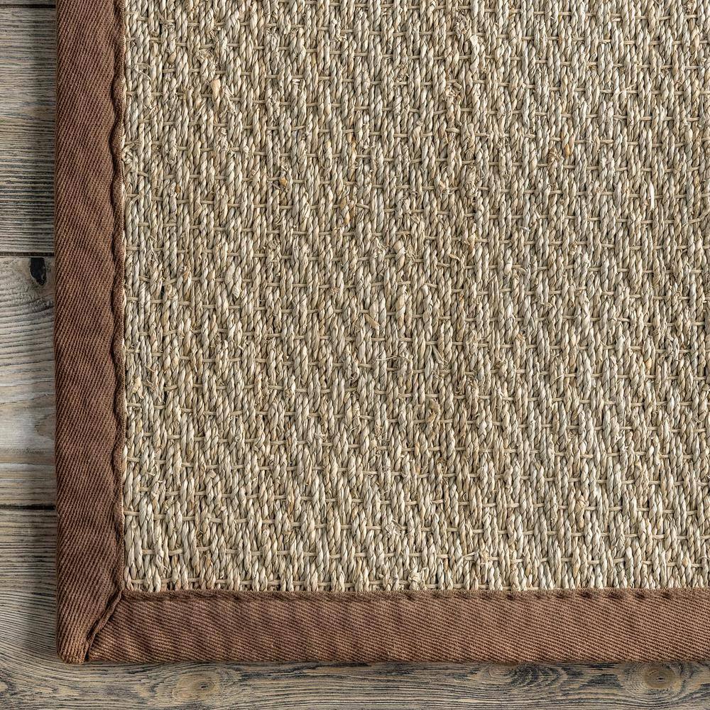 Coastal Farmhouse Seagrass 9' x 12' Area Rug, Easy Care Brown