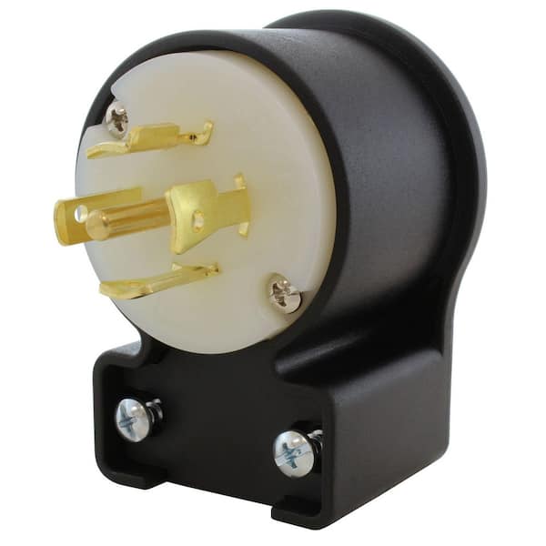 NEMA L22-20P 20A 3-Phase Y 277/480V Elbow 5-Prong Locking Male Plug with UL, C-UL Approval