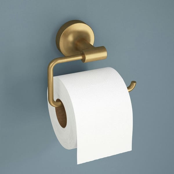 Franklin Brass VOI50-BB Voisin Open Square Toilet Paper Holder Bath Hardware Accessory in Satin Gold