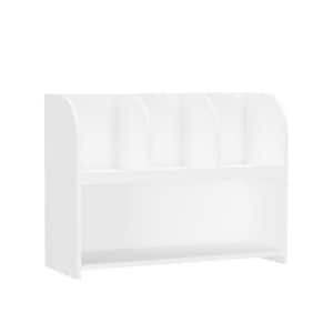 31.5 in. W x 11.81 in. D x 23.62 in. H White Wood Linen Cabinet with 3 Cubic Storage and 1 Shelf