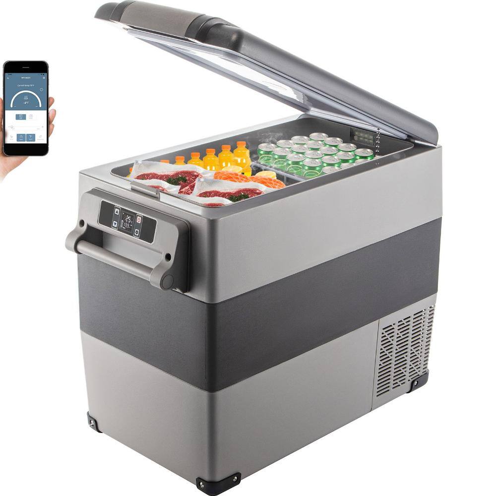 58 Qt Dual Zone Portable Car Refrigerator Freezer, 12/24V DC and 110-240V AC Compressor Cooler for RV price history on PriceWatchPro