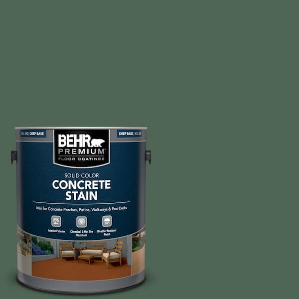 BEHR PREMIUM 1 gal. #PFC-40 Green Solid Color Flat Interior/Exterior Concrete Stain