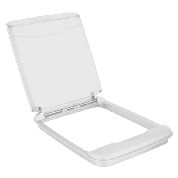 35 Qt. White Rectangle Waste Container Lid
