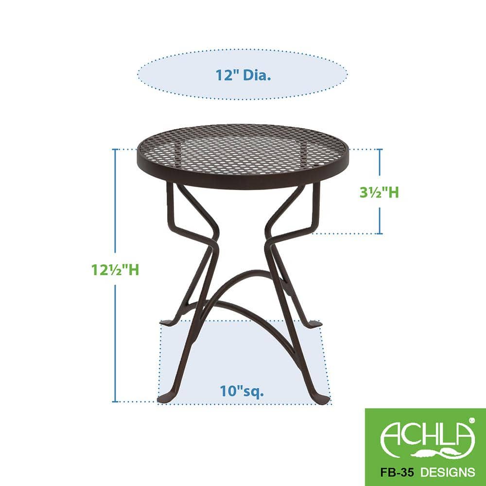 12" Roman Bronze Wrought Iron Capri Plant Stand