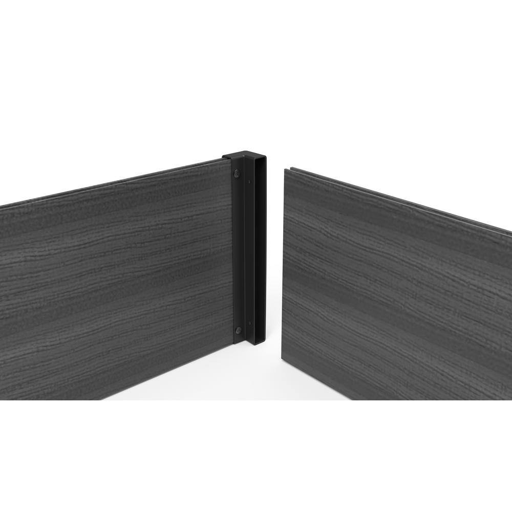 48" Grey Resin Wood-Look Outdoor Raised Garden Bed