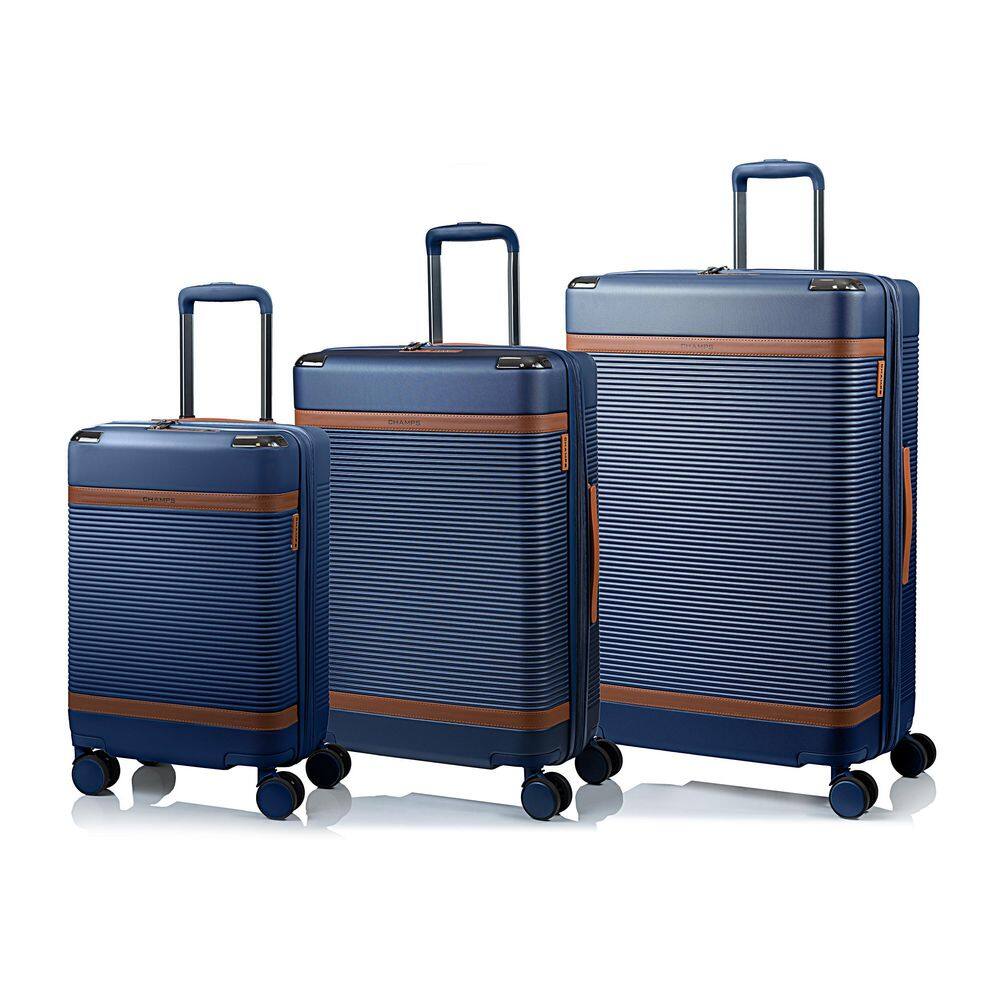 Champs Vintage III 3Piece 28 in., 24 in., 20 in. Navy Hardside Luggage