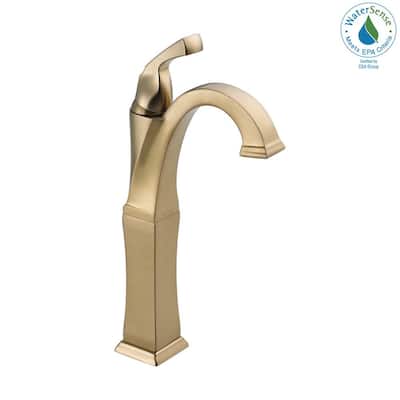 Dryden Single Hole Single-Handle Vessel Bathroom Faucet in Champagne Bronze