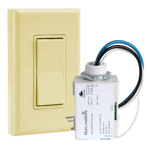 Simple Wireless Light Switch Kit, No-Wires and Battery-Free Light Switches for Home (1 Receiver and 1-Light Switch)