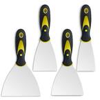 4-Pack Putty Knife & Laminate Wall Texture Cheat Sheet Bundle, (2, 3, 4, 5 Inch) Stainless Steel Scrapers