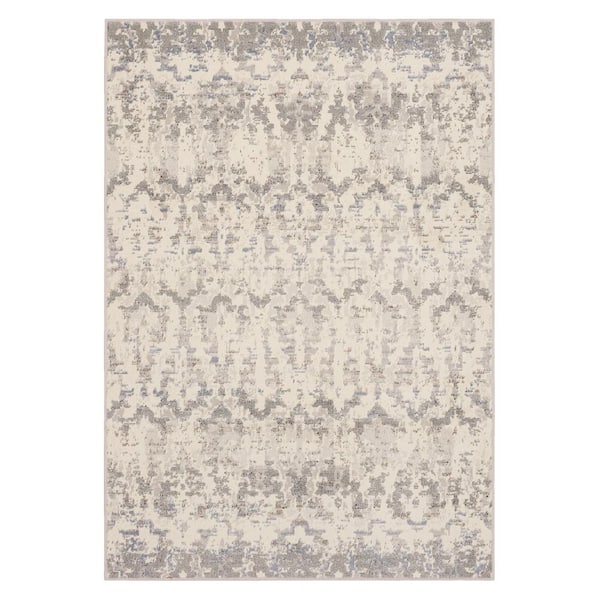 Mohawk Home Wilson Beige 2 ft. 1 in. x 3 ft. 8 in. Transitional Abstract Geometric Lattice Area Rug