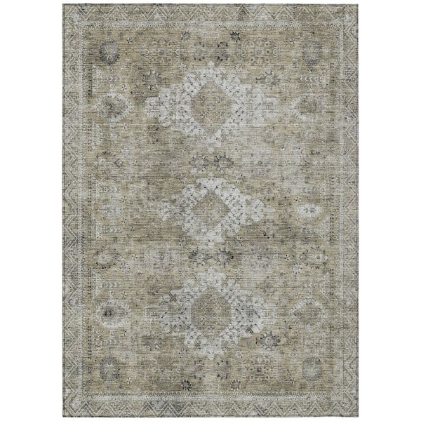 Chantille Machine Washable Indoor/Outdoor Abstract ACN2809 Beige 3 ft. x 5 ft. Area Rug