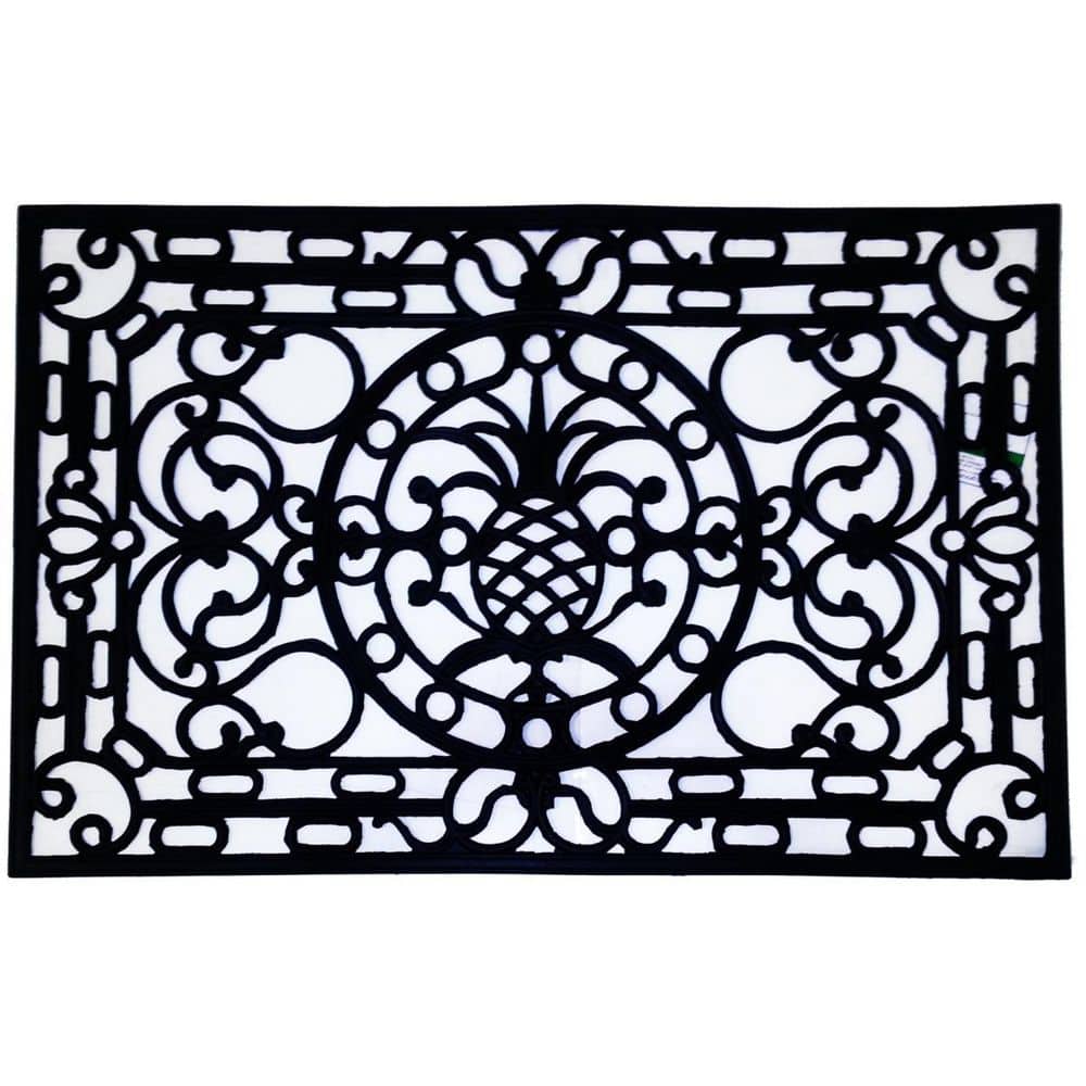 48 in. x 30 in. Black Rubber Outdoor Door Mat price history on PriceWatchPro