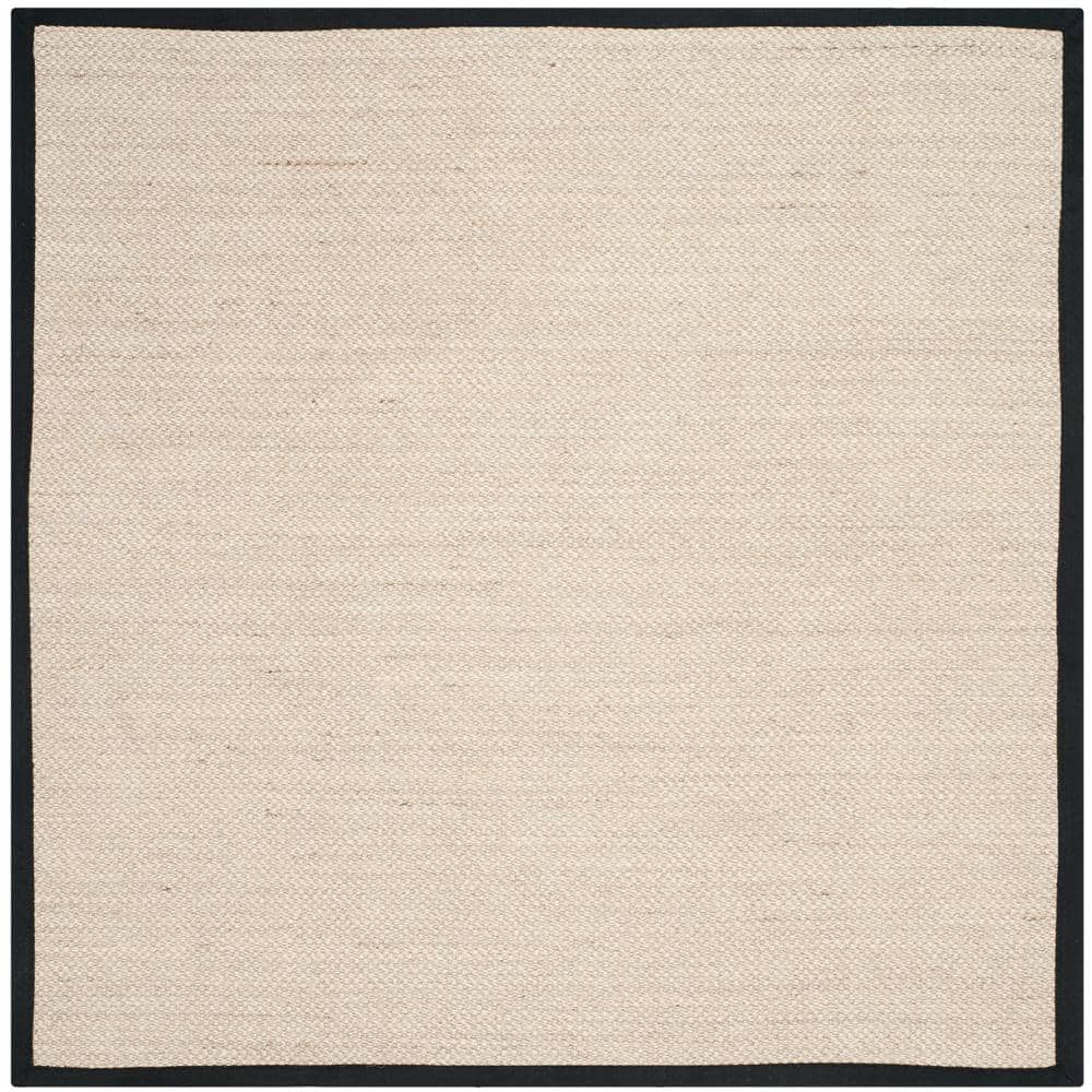 Natural Fiber Marble/Black 6 ft. x 6 ft. Woven Border Square Area Rug price history on PriceWatchPro