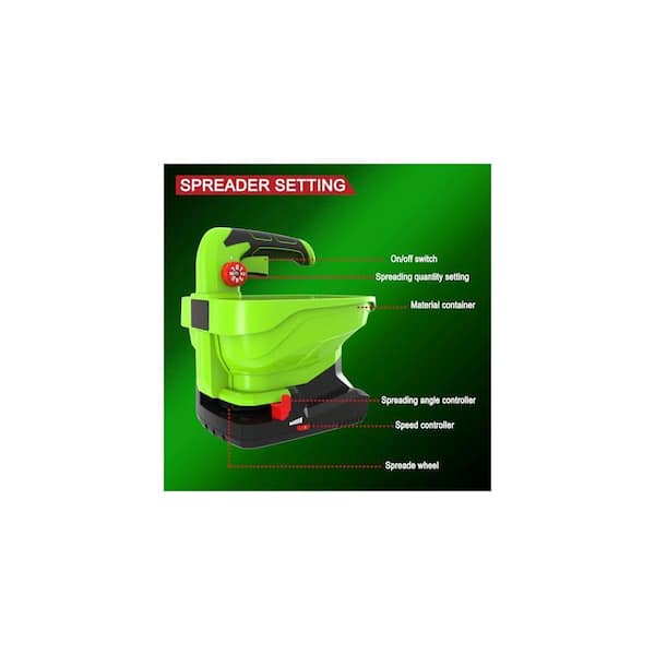 Justincity 2.49 lb. Plastic Handheld Power Spreader for Grass Seed