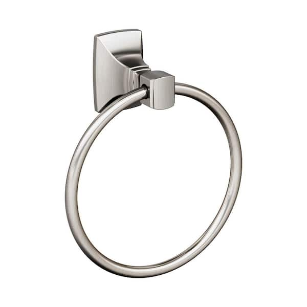 Tapered Brushed Nickel Bathroom Hand Towel Ring