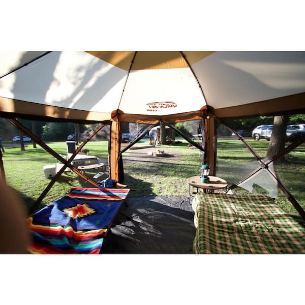 Clam Quickset Pavilion Brown/Tan Roof 