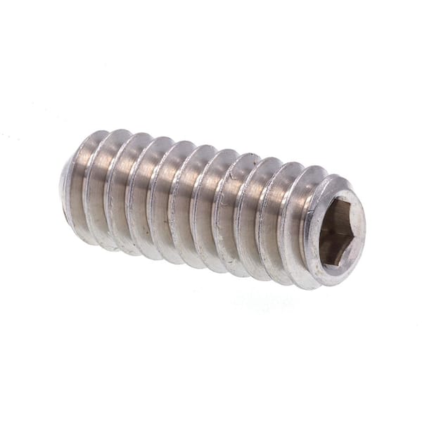 Prime-Line 1/4 in.-20 x 5/8 in. Grade 18-8 Stainless Steel Internal Hex Headless Set Screws (10-Pack)