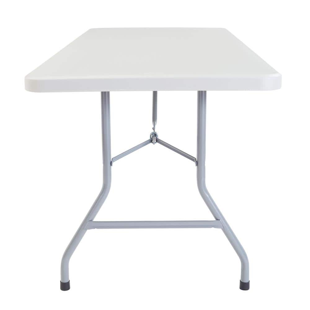 Speckled Gray 30" x 60" Rectangular Folding Table with Steel Frame