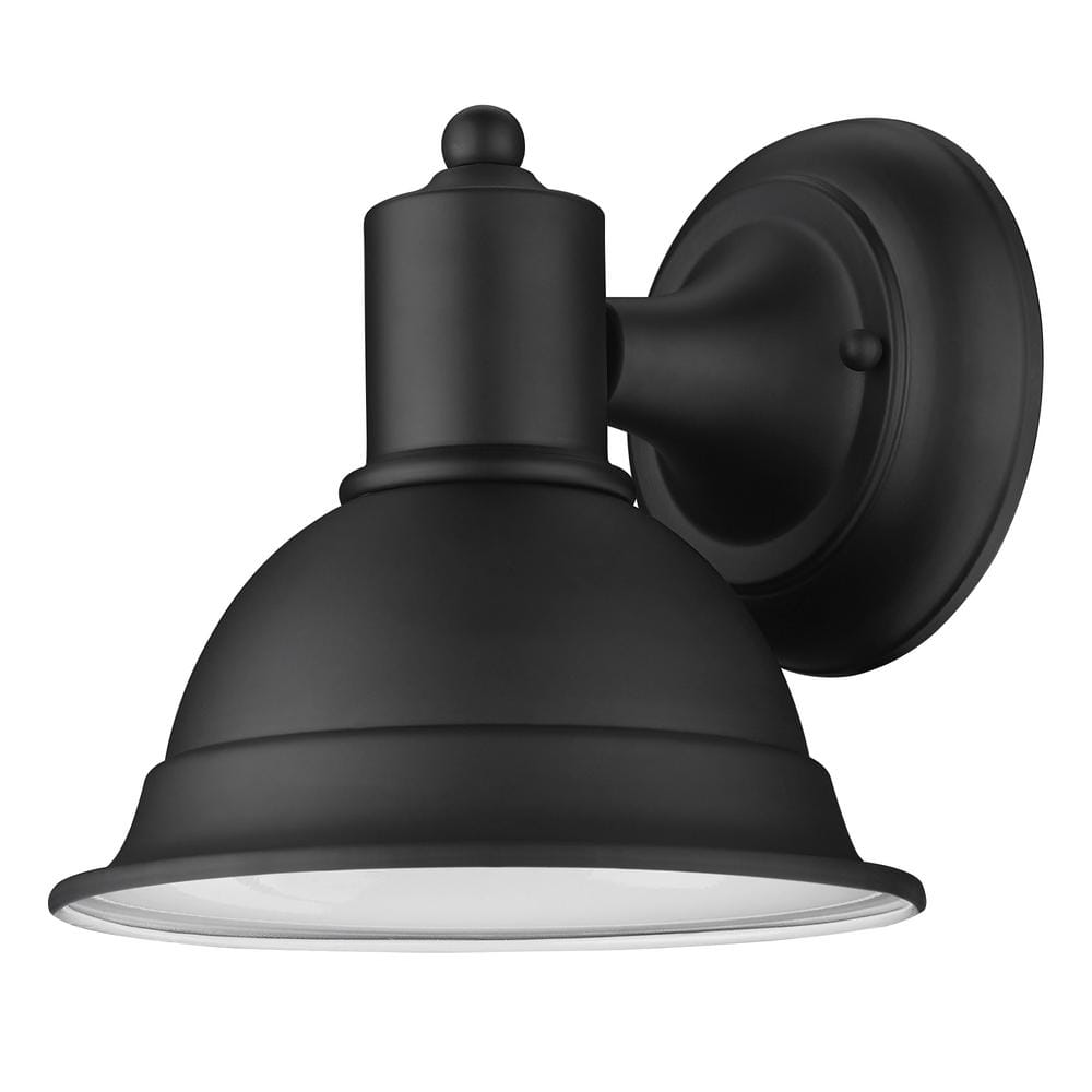 Colton 1-Light Matte Black Outdoor Wall Lantern Sconce price history on PriceWatchPro