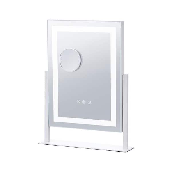 VEVOR Hollywood Vanity Mirror with Lights, White, 14.3 in. W x 3.3 in. L, Modern, Art Demo, Square, Carbon, Cosmetic Mirror