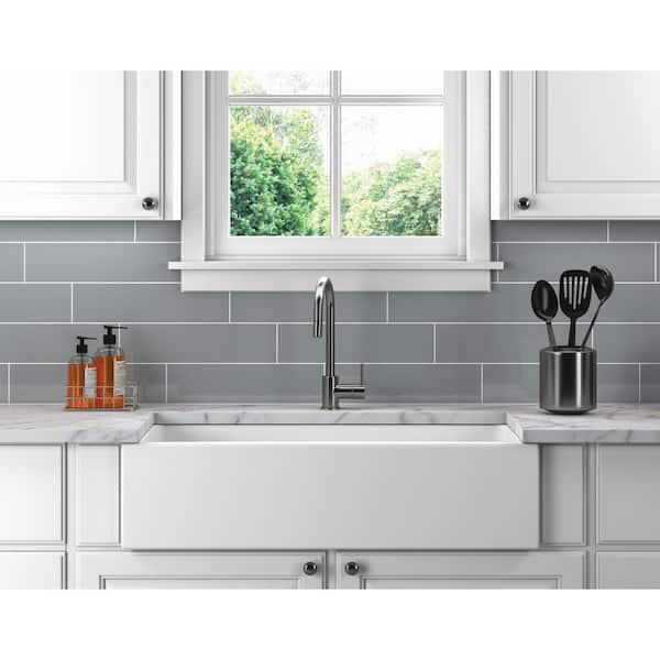 Restore Ash Gray 4 in. x 16 in. Glazed Ceramic Subway Wall Tile (554.4 sq. ft./Pallet)