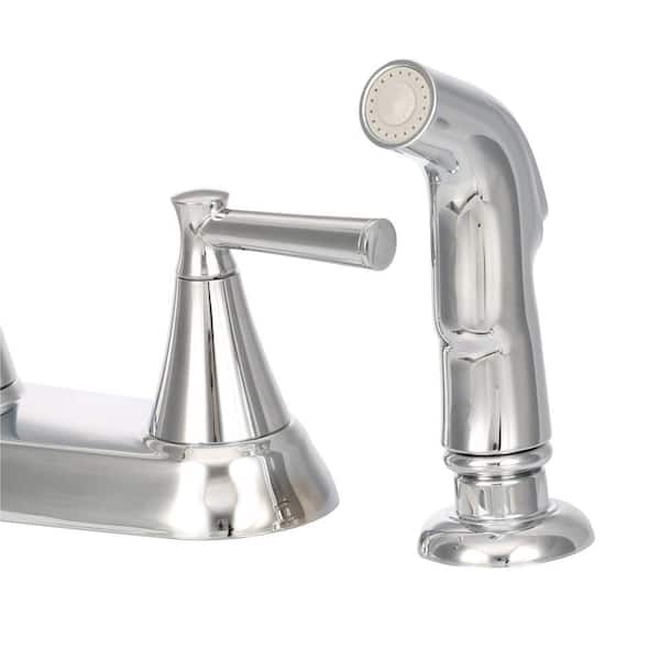 Cantara High-Arc 2-Handle Standard Kitchen Faucet with Side Sprayer in Polished Chrome Cantara High-Arc 2-Handle Standard Kitchen Faucet with Side Sprayer in Polished Chrome