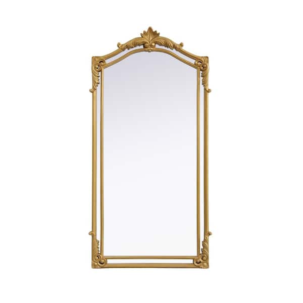 Timeless Home Gold Leaf 33.5 in. W x 66 in. H Traditional Mirror
